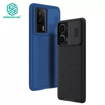Чехол Nillkin CamShield Pro для телефона POCO F5 Pro F5, защитный слайдер для камеры, жесткий противоударный чехол для ПК, задняя крышка Xiaomi POCO F5 Pro чёрный