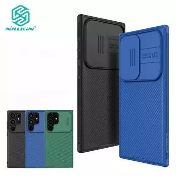 Чехол Nillkin CamShield Pro для телефона Samsung Galaxy S24 Ultra S24 Plus, защитный слайдер для камеры, жесткий противоударный чехол для ПК, задняя крышка For Galaxy S24 Ultra чёрный
