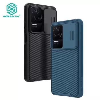Чехол Nillkin CamShield Pro для телефона Xiaomi Redmi K50 Pro, защитный слайдер для камеры, роскошный противоударный чехол из ТПУ + ПК Redmi K50 Pro синий