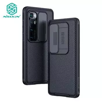 Чехол NILLKIN Camshield Pro для Xiaomi Mi 10 Ultra Scrub с твердым корпусом и черным глянцевым зеркалом