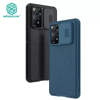 Чехол Nillkin CamShield Pro для Xiaomi Redmi Note 11 Pro 5G Global Note 11E Pro 5G, чехол для защиты слайдера камеры, роскошный ТПУ + ПК, противоударная задняя крышка Redmi Note 11 Pro Global 4G/5G чёрный