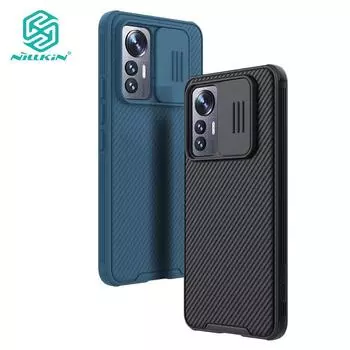 Чехол Nillkin CamShield Pro Xiaomi Mi 12 Lite, чехол для телефона, защита слайдера камеры, роскошный противоударный чехол из ТПУ + ПК Xiaomi Mi 12 Lite чёрный