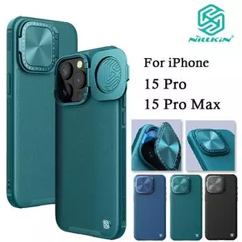 Чехол Nillkin Camshield Prop с подставкой для камеры для iPhone 15 Pro Max, магнитный чехол Magsafe для iPhone15 Pro, крышка объектива iPhone 15 Pro чёрный