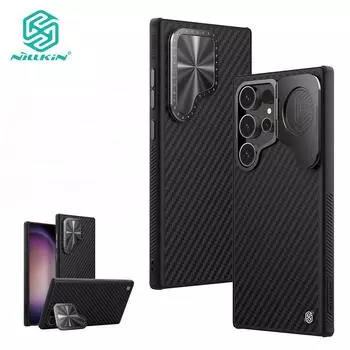 Чехол Nillkin CarboProp для Samsung Galaxy S24 Ultra, чехол для телефона из арамидного волокна + ударопрочный корпус из ТПУ For Galaxy S24 Ultra чёрный
