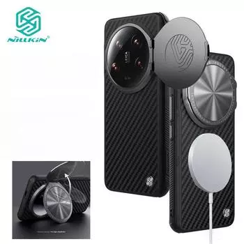 Чехол Nillkin CarboProp для Xiaomi Mi 14 Ultra Aramid Fiber+TPU Magnetic Case For Xiaomi 14 Ultra чёрный