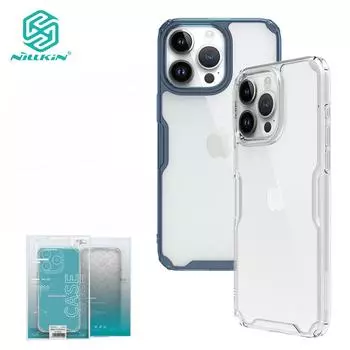 Чехол Nillkin Clear для iPhone 15 Pro 14 Pro Max 13 Pro 15 14 13 Nature Phone Case Transparent Airbag Противоударный чехол для задней панели for iphone13 Pro(6.1 ) прозрачный