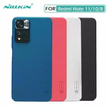 Чехол Nillkin для Redmi 9A Note 8 Pro, твердая матовая задняя крышка для Redmi Note 11 11E 10S 10 Pro Max Plus Prime Cover 4G 5G Xiaomi Redmi Note 8 Pro чёрный