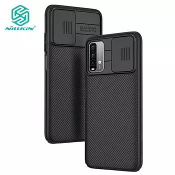 Чехол Nillkin для Redmi Note 11 Pro 10t 10 5G 10S 9s 9 Pro Max Xiaomi Mi 11 Lite 11T 10T 11 Ultra POCO X3 NFC F3 M3 Pro X3 GT, чехол CamShield, задняя крышка POCO X3 Pro чёрный