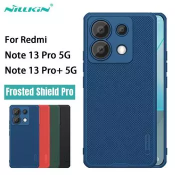 Чехол Nillkin для Redmi Note 13 Pro 5G, суперматовый щит Pro, жесткий ПК + корпус из ТПУ, противоударная задняя крышка для Redmi Note 13 Pro + Plus Redmi Note 13 Pro 5G чёрный