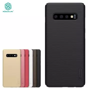 Чехол NILLKIN для Samsung Galaxy S10, матовая жесткая задняя крышка для сотового телефона из ПК чёрный