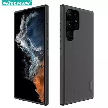 Чехол Nillkin для Samsung Galaxy S23 Ultra S22 Plus A54, тонкий ПК + ТПУ, защита от царапин, отпечатков пальцев, защитный чехол для телефона for Galaxy S23 Ultra чёрный