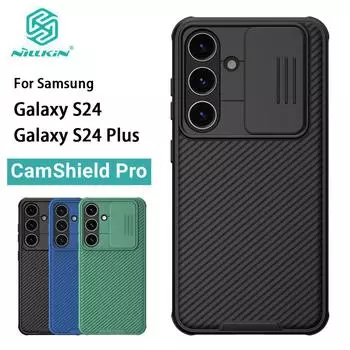 Чехол Nillkin для Samsung Galaxy S24 Plus S24 +, защитный чехол для камеры CamShield Pro, слайдер Samsung S24 чёрный