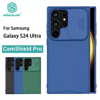 Чехол Nillkin для Samsung Galaxy S24 Ultra, защитный чехол для камеры CamShield Pro Samsung Galaxy S24 Ultra синий