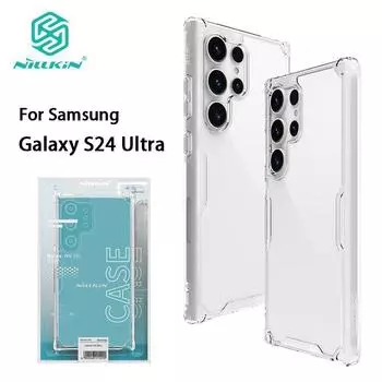 Чехол Nillkin для Samsung Galaxy S24 Ultra, прозрачный мягкий силиконовый чехол из ТПУ Pro, прозрачный чехол Samsung Galaxy S24 Ultra белый