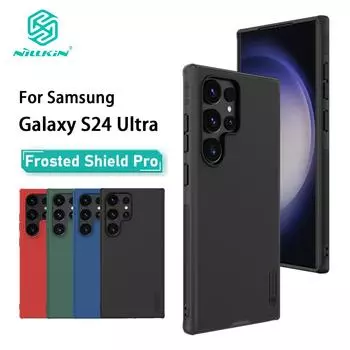 Чехол Nillkin для Samsung Galaxy S24 Ultra Super Frosted Shield Pro, ультратонкий жесткий защитный чехол для ПК Samsung Galaxy S24 Ultra синий