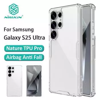 Чехол Nillkin для Samsung Galaxy S25 Ultra Nature TPU Pro прозрачный мягкий силиконовый чехол прозрачный чехол Samsung Galaxy S25 Ultra белый