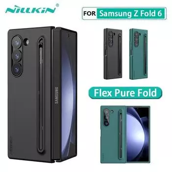 Чехол Nillkin для Samsung Galaxy Z Fold 6 Чехол Flex Pure Fold ( версия с S-ручкой ) Чехол для телефона Samsung Galaxy Z Fold6 с гнездом для ручки, задняя крышка Samsung Z Fold 6 5G чёрный