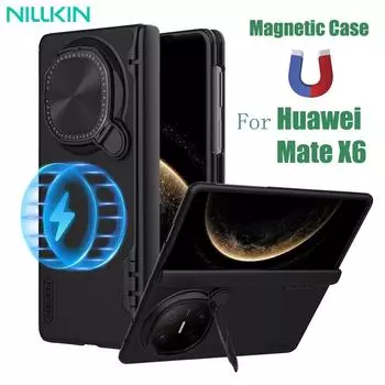 Чехол Nillkin для телефона Huawei Mate X6 Super Frosted Shield Prop Magnetic Cover Huawei Mate X6 чёрный