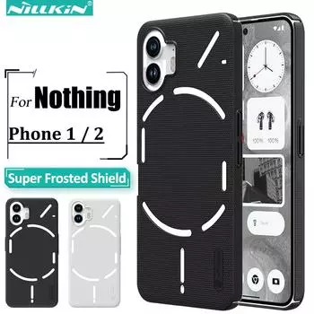 Чехол Nillkin для телефона Nothing Phone 2/Nothing Phone 1 с матовой задней панелью из поликарбоната, тонкий противоударный защитный чехол for Nothing Phone 2 чёрный