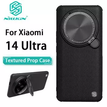 Чехол NILLKIN для телефона Xiaomi 14 Ultra, текстурированная опора, магнитный чехол, защитная задняя крышка для камеры No Magnetic Black
