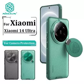 Чехол Nillkin для Xiaomi 14 Ultra, откидная крышка, подставка для камеры, чехол для MI 14 Ultra Xiaomi 14 Ultra зелёный
