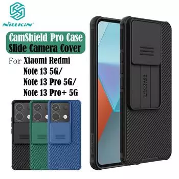 Чехол Nillkin для Xiaomi Redmi Note 13 Pro 5G CamShield Pro, слайд-камера, защитный чехол для конфиденциальности для Redmi Note 13/13 Pro + Plus 5G For Redmi Note 13 5G чёрный
