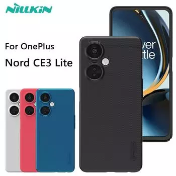 Чехол Nillkin Frosted Shield для One Plus Nord CE3 Lite, твердая задняя крышка из ПК для OnePlus Nord CE 3 Lite, чехол One Plus Nord CE3 Lite синий