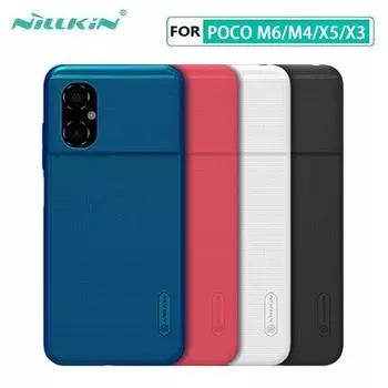 Чехол Nillkin Frosted Shield для Xiaomi POCO M6 M3 M4 Pro, жесткая задняя крышка из ПК для POCO X3 X5 Pro GT NFC 4G 5G