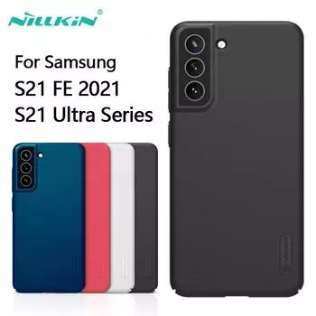 Чехол Nillkin Frosted Shield PC для Samsung Galaxy S21 FE 2021, твердая задняя крышка для S20 FE 2020 F52 Note 20 10 M31s S10 S9 S21 Plus Ultra Lite Samsung Note 20 Ultra чёрный