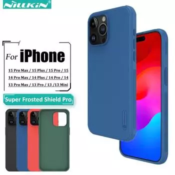 Чехол Nillkin Frosted Shield Pro для iPhone 15 Pro Max, жесткая защитная задняя крышка из ПК + ТПУ для iPhone 13 mini 14 Plus