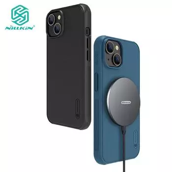 Чехол Nillkin Magnetic Super Frosted Shield Pro для iPhone 14, чехол для телефона, ультратонкий матовый ТПУ + ПК, противоударная задняя крышка с защитой от отпечатков пальцев iPhone 14 чёрный