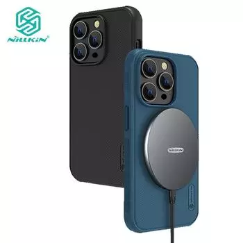 Чехол Nillkin Magnetic Super Frosted Shield Pro для iPhone 14 Pro, чехол для телефона, ультратонкий матовый ТПУ + ПК, противоударная задняя крышка с защитой от отпечатков пальцев iPhone 14 Pro синий