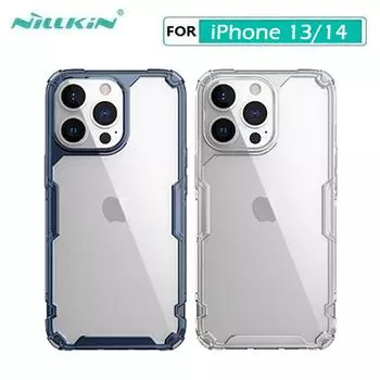 Чехол Nillkin Nature для iPhone 13 14 Pro, прозрачный мягкий силиконовый чехол из ТПУ для iPhone 13 Mini/13 Pro Max, прозрачный чехол iPhone 13 синий