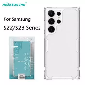 Чехол Nillkin Nature для Samsung Galaxy S22 S23 Ultra, прозрачный мягкий силиконовый чехол из ТПУ для Samsung S22 + Plus, прозрачный чехол Samsung S22 Ultra прозрачный