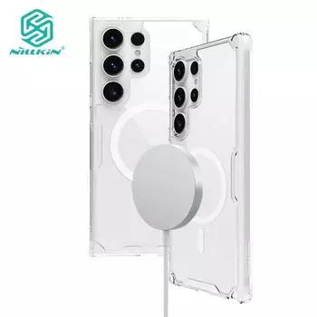 Чехол Nillkin Nature Pro для Samsung Galaxy S24 Ultra S24 Plus, магнитный, ультратонкий, мягкий, из ТПУ, прозрачный, противоударный, задняя крышка For Galaxy S24 Ultra белый
