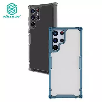 Чехол Nillkin Nature Pro из ТПУ для Samsung Galaxy S22 Ultra, ультратонкий прозрачный противоударный мягкий чехол Samsung S22 ultra белый