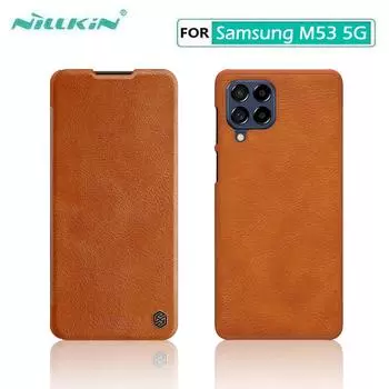 Чехол NILLKIN Qin Series из искусственной кожи с подставкой для телефона-кошелька для Samsung Galaxy M53 5G