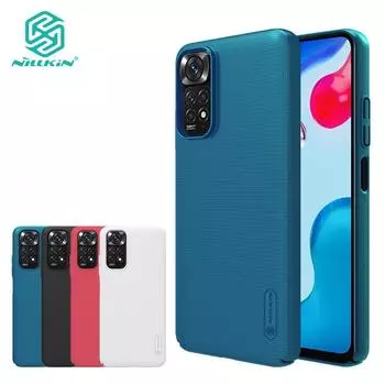 Чехол Nillkin с суперматовым щитом для Xiaomi Redmi Note 11S 4G, матовый жесткий противоударный чехол из ПК с защитой от отпечатков пальцев Redmi Note 11S 4G синий