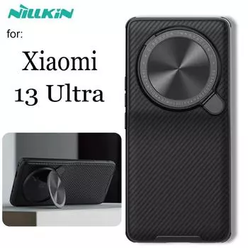 Чехол Nillkin Slide для камеры Xiaomi Mi 13 Ultra, защита объектива, защита конфиденциальности, жесткий противоударный чехол для ПК для Xiaomi Mi 13 Ultra MI 13 Ultra чёрный