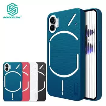 Чехол Nillkin Super Frosted Shield, чехол для телефона 1, ультратонкий матовый жесткий противоударный чехол из ПК с защитой от отпечатков пальцев, задняя крышка Nothing Phone 1 чёрный