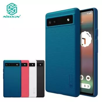 Чехол Nillkin Super Frosted Shield для Google Pixel 6A, ультратонкий матовый жесткий противоударный чехол из ПК с защитой от отпечатков пальцев, задняя крышка Google Pixel 6A чёрный