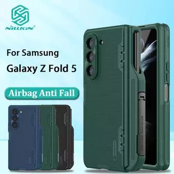 Чехол NILLKIN Super Frosted Shield для Samsung Galaxy Z Fold 5, складная задняя крышка с держателем S-Pen, складная на 180° для Z Fold 5 Samsung Galaxy Z Fold 5 синий