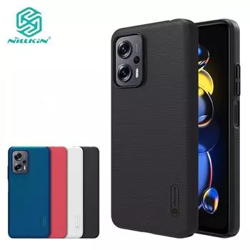 Чехол Nillkin Super Frosted Shield для телефона Xiaomi Redmi Note 11T Pro Plus 5G Ультратонкий матовый жесткий ПК с защитой от отпечатков пальцев противоударная задняя крышка Redmi Note 11T Pro Plus 5G чёрный