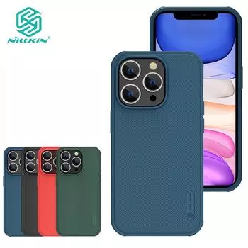 Чехол Nillkin Super Frosted Shield Pro для iPhone 14 Pro, чехол для телефона, ультратонкий матовый ТПУ + ПК, противоударная задняя крышка с защитой от отпечатков пальцев iPhone 14 Pro чёрный