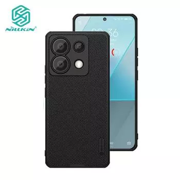 Чехол Nillkin Super Frosted Shield Pro для Xiaomi Poco X6 5G Redmi Note13 Pro, матовый противоударный чехол с защитой от отпечатков пальцев, задняя крышка For Poco X6 5G чёрный