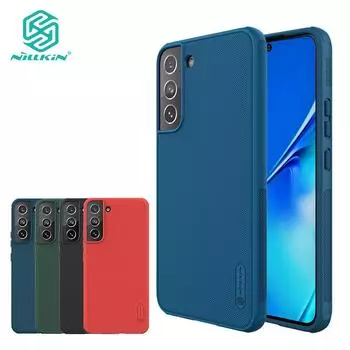 Чехол Nillkin Super Frosted Shield Pro для Samsung Galaxy S22, противоударный чехол с защитой от отпечатков пальцев Samsung S22 зелёный