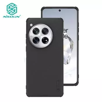 Чехол Nillkin Super Frosted Shield Pro для телефона OnePlus 12, ультратонкий матовый чехол из ТПУ + ПК, противоударная задняя крышка с защитой от отпечатков пальцев For OnePlus 12 чёрный