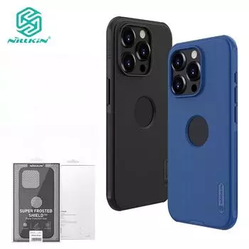 Чехол Nillkin Super Frosted Shield Pro для iPhone 15 Pro Max, матовый, с защитой от отпечатков пальцев, противоударный, задняя крышка For iPhone 15 pro чёрный