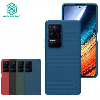 Чехол Nillkin Super Frosted Shield Pro для телефона Xiaomi POCO F4, ультратонкий матовый чехол из ТПУ + ПК, противоударная задняя крышка с защитой от отпечатков пальцев Xiaomi POCO F4 чёрный