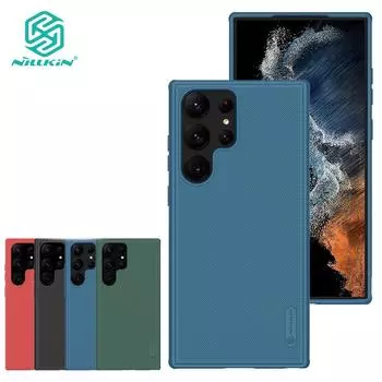 Чехол Nillkin Super Frosted Shield Pro для Samsung Galaxy S23 Ultra, чехол для телефона, ультратонкий матовый ТПУ + ПК, противоударная задняя крышка с защитой от отпечатков пальцев Samsung S23 Ultra чёрный